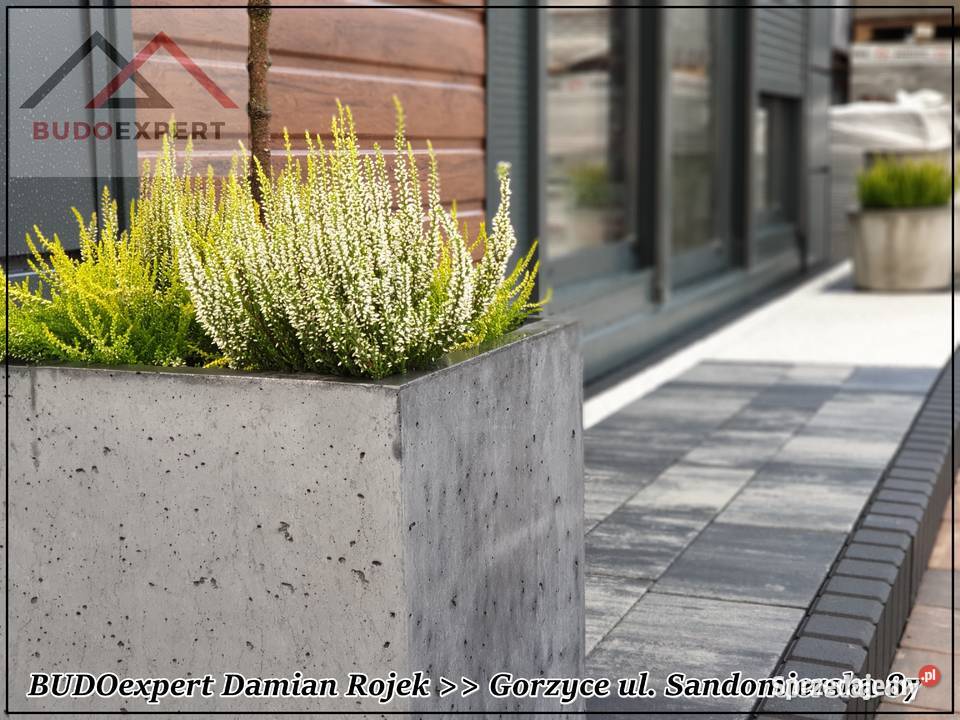 Piękne donice ogrodowe betonowe 50x50x50 wysoka Gorzyce sprzedam