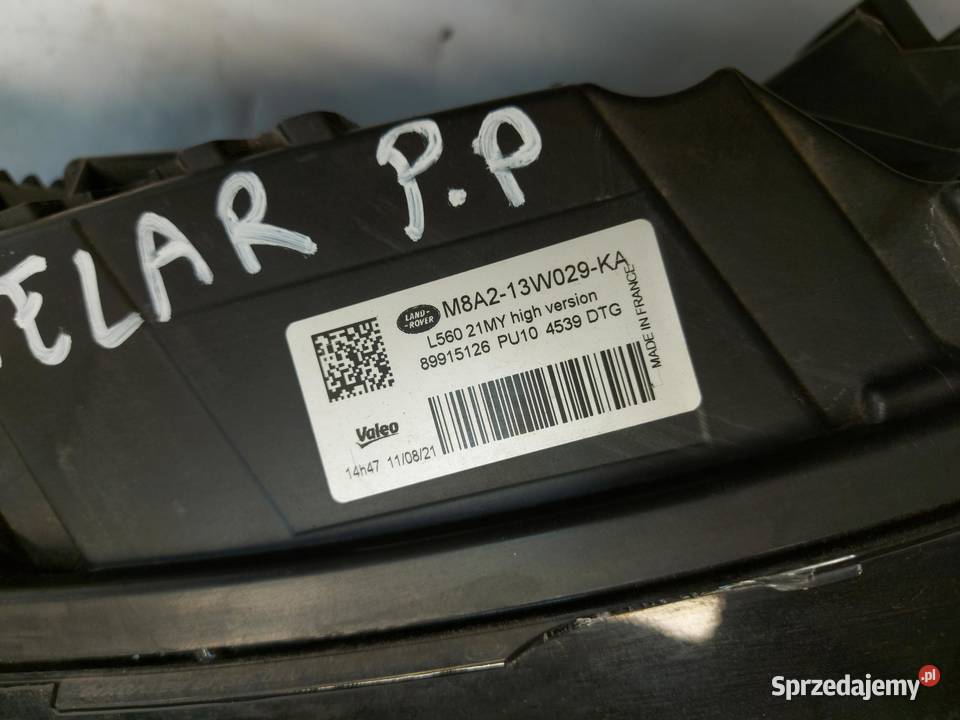 Range Rover VELAR L560 20d 2021r lampa prawa Lampy przednie dolnośląskie