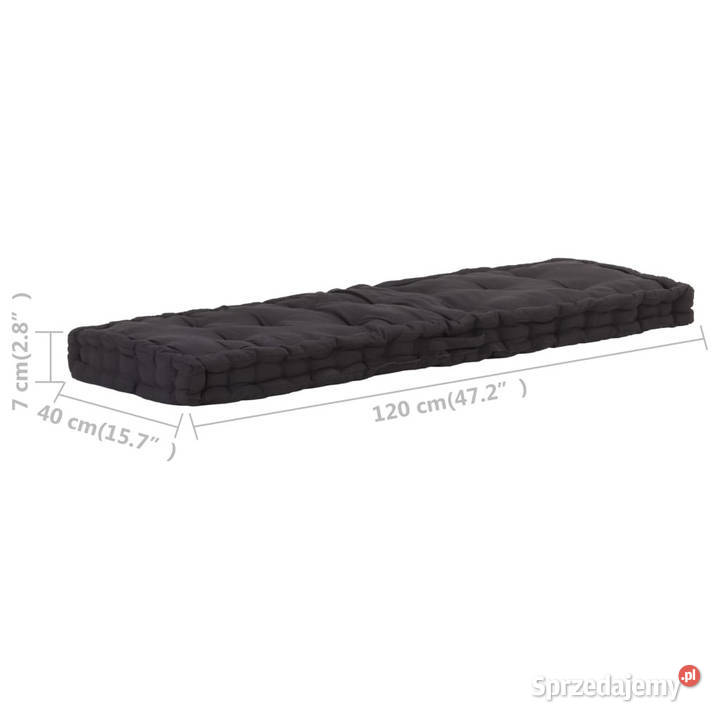 Poduszka na podłogę palety bawełna 120x40x7 Poduszki i materace