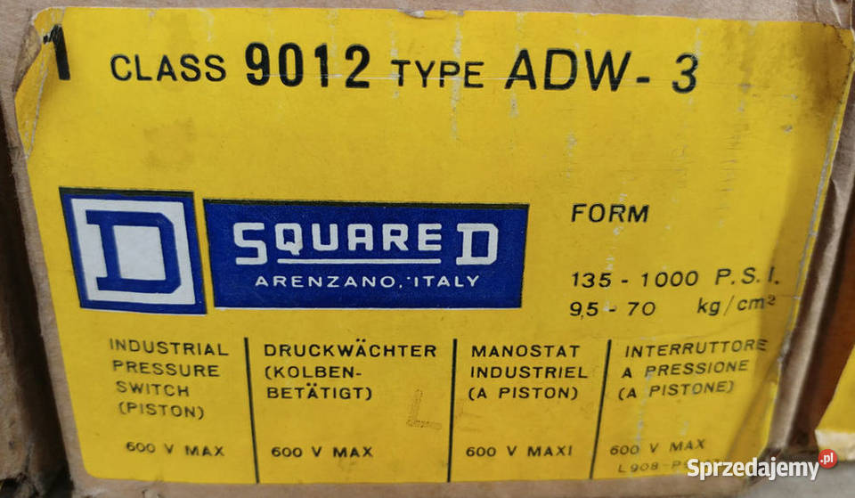SQUARED 9012 ADW 3 wysokociśnieniowy przełącznik Poznań sprzedam