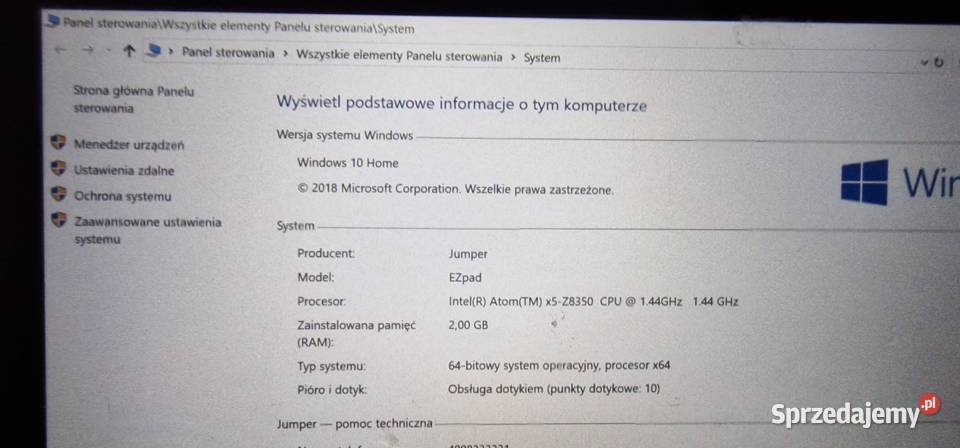 Tablet na windows 10 Bierawa
