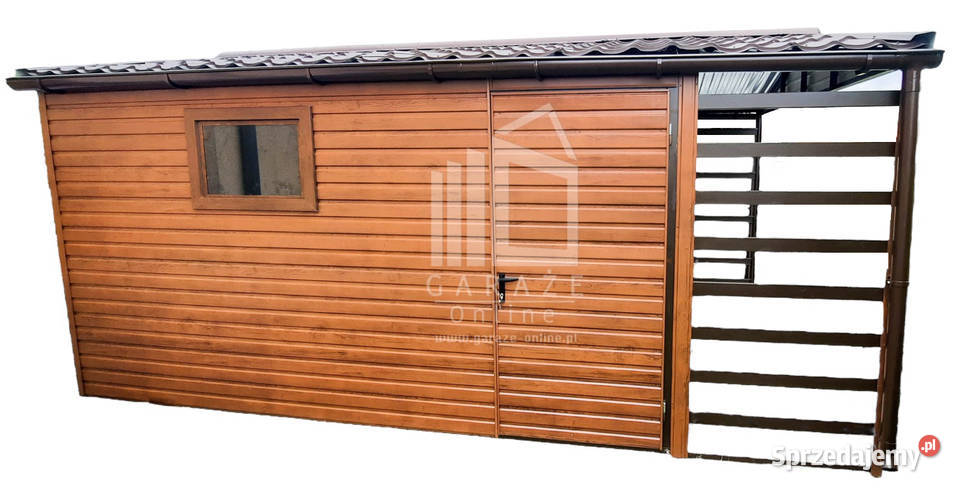GARAŻ BLASZANY 3m x 5m dwuspad Brama okno drzwi dolnośląskie Wrocław