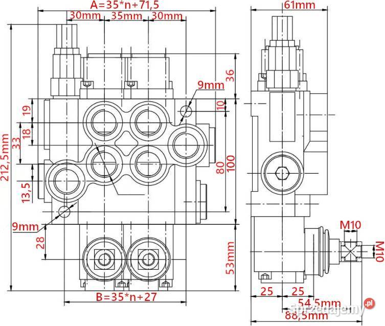 Rozdzielacz Hydrauliczny 1 Sekcyjny 40L Solec Kujawski
