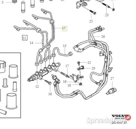 VOLVO C30 S40 V50 S80 V70 przewod paliwowy Gadgety motoryzacyjne Bielany Wrocławskie