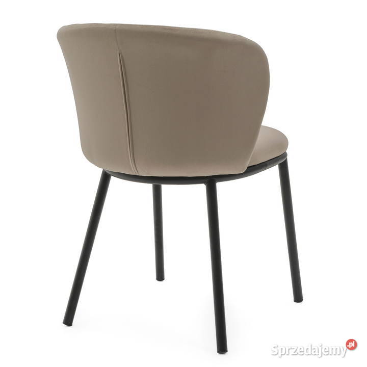 Ciemnobeżowe Krzesło Tapicerowane Bari Wysyłka Tarchały Małe