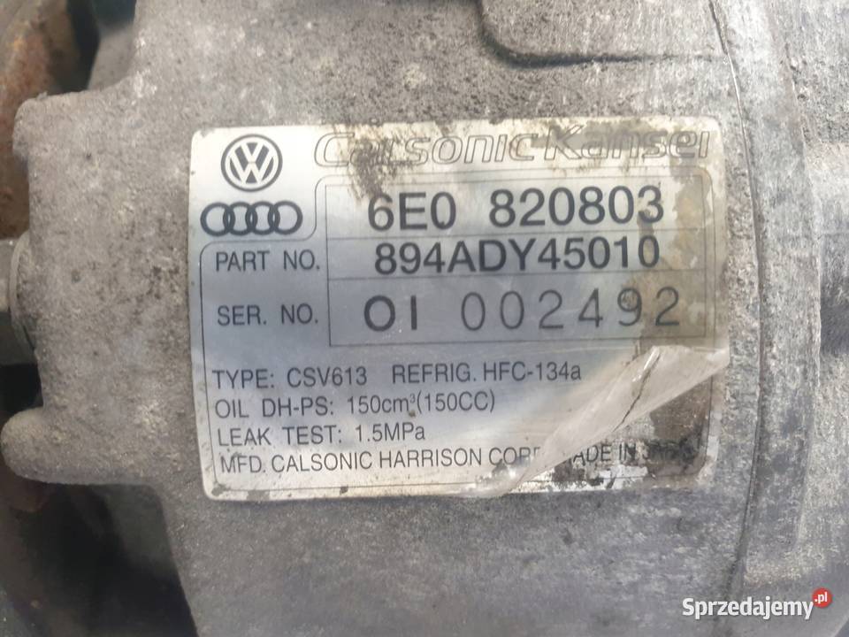 SPRĘŻARKA KLIMATYZACJI VW Lupo 12 TDI pompa Chełm