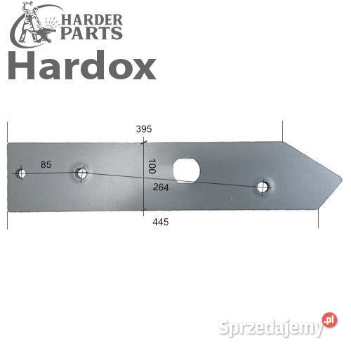 Płoza HARDOX 10584L części do pługa GOIZIN Suwałki
