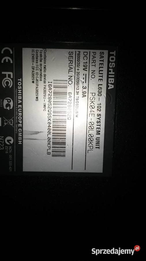 Laptop Toshiba Satellite L630 Poznań
