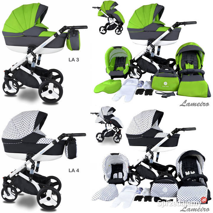 NOWY Wózek Dziecięcy 3w1 Lameiro Wielofunkcyjny czarny Rybnik