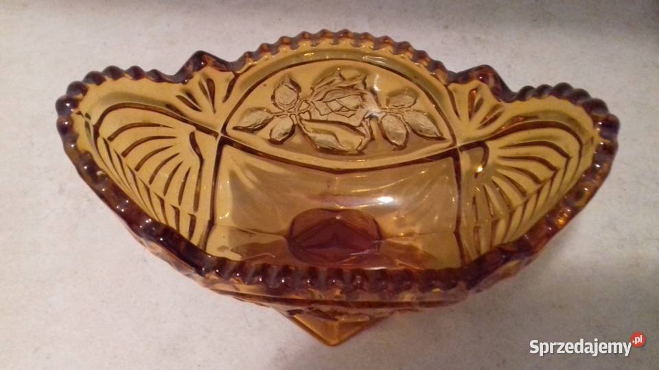 Owocarka szklana miodowa Vintage do sprzedania sprzedam