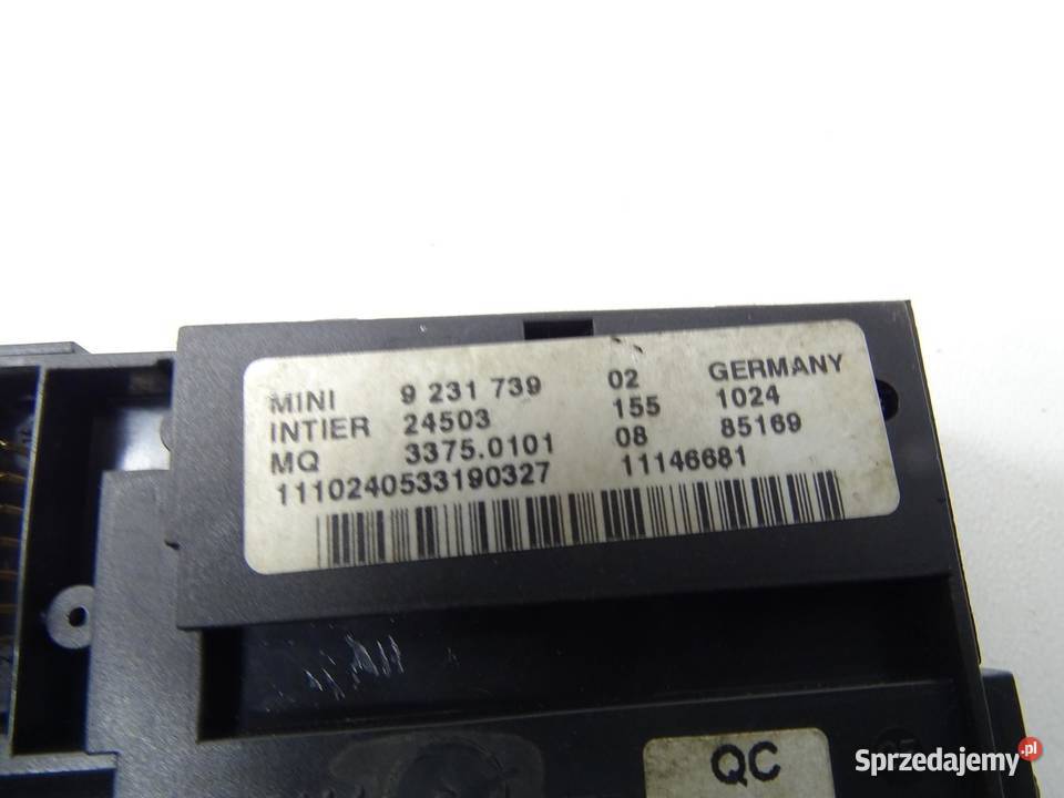 STACYJKA CZYTNIK STOP START 9231739 MINI COOPER Stacyjki i kluczyki