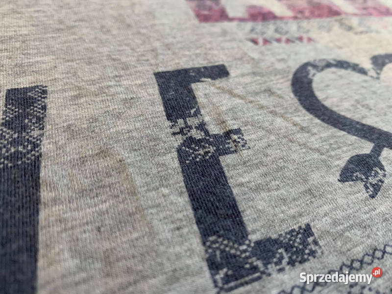 Tshirt koszulka bluzka z krótkim rękawem szara Jasło
