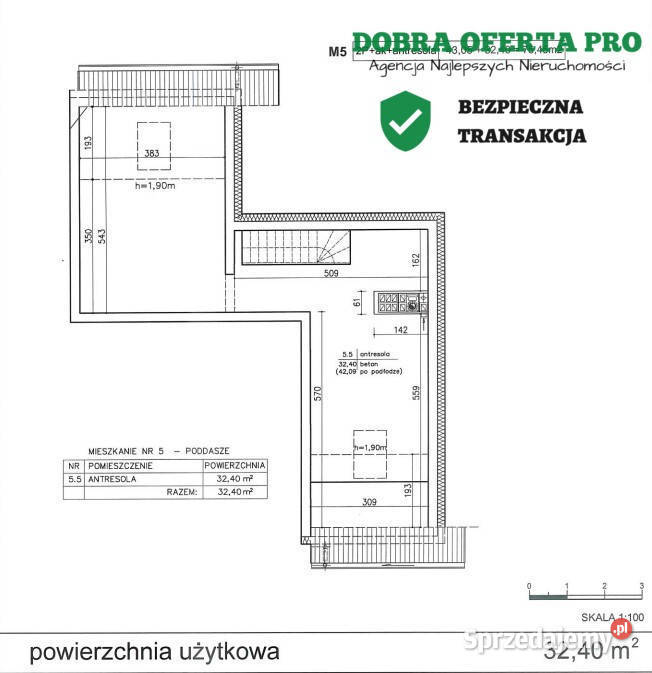 Nowoczesne mieszkanie 71 m z antresolą Gdańsk