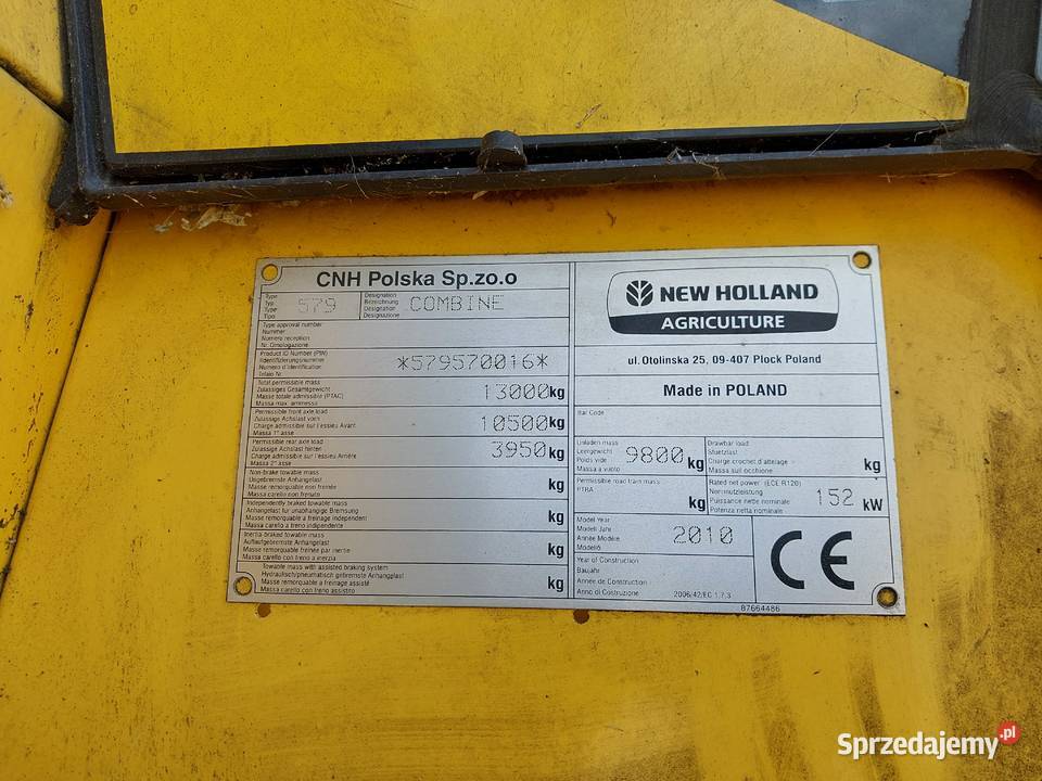 Kombajn Holland TC5070 2010 r Wisznice