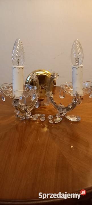 Dwuramienny kinkiet z kryształami Skierniewice