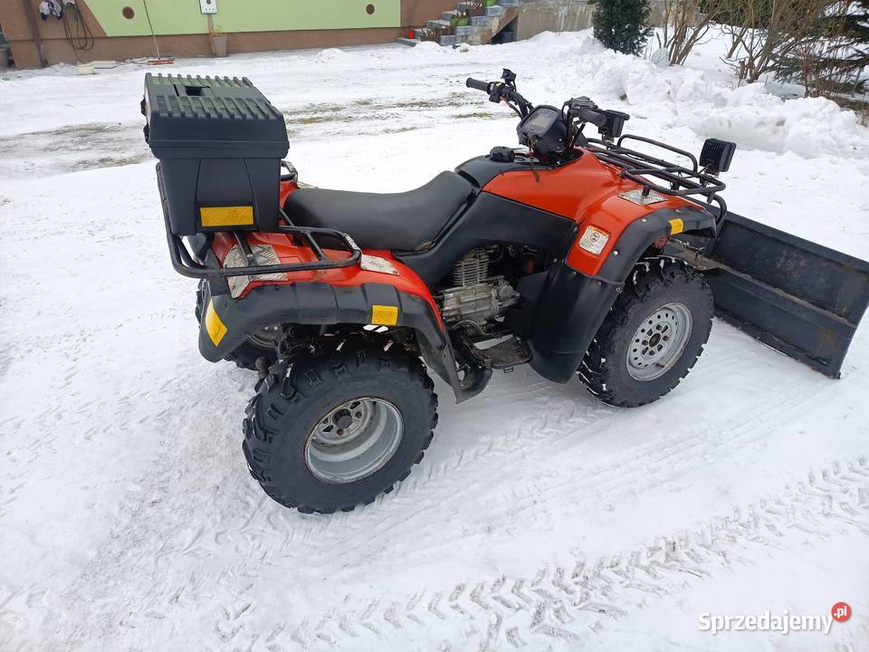 Quad Honda Fourtrax 350 4x4 Pług wyciąarka hak Wsola