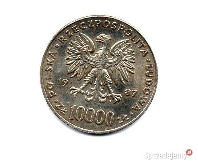 Moneta 10000 Jan Paweł II 1987 Srebro Poznań sprzedam