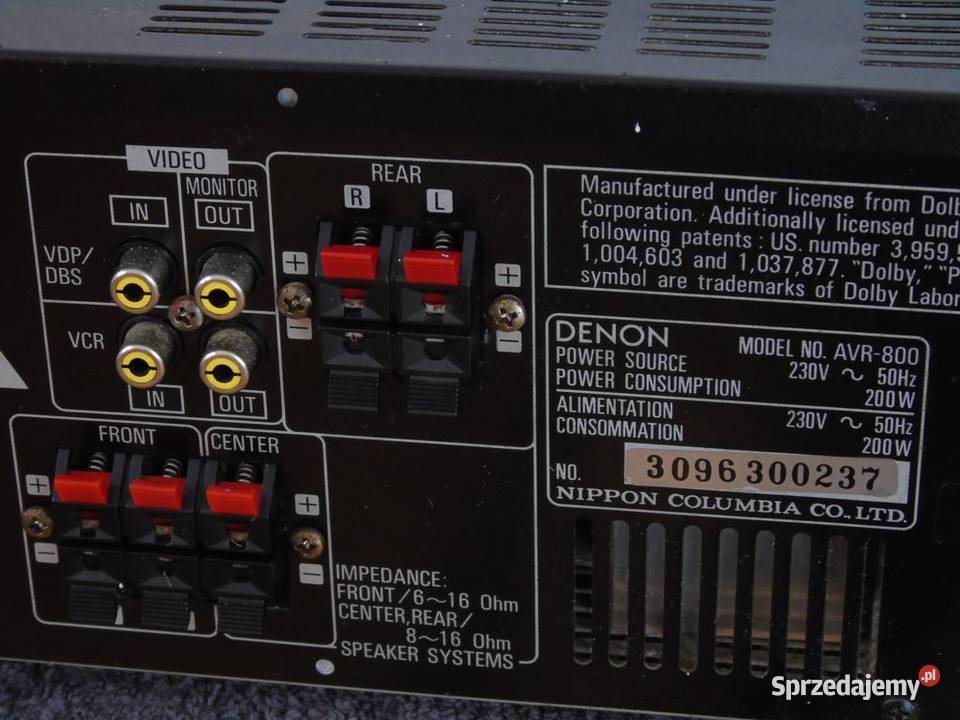 Amplituner Denon AVR800 mocny DOSTAWA Jasło