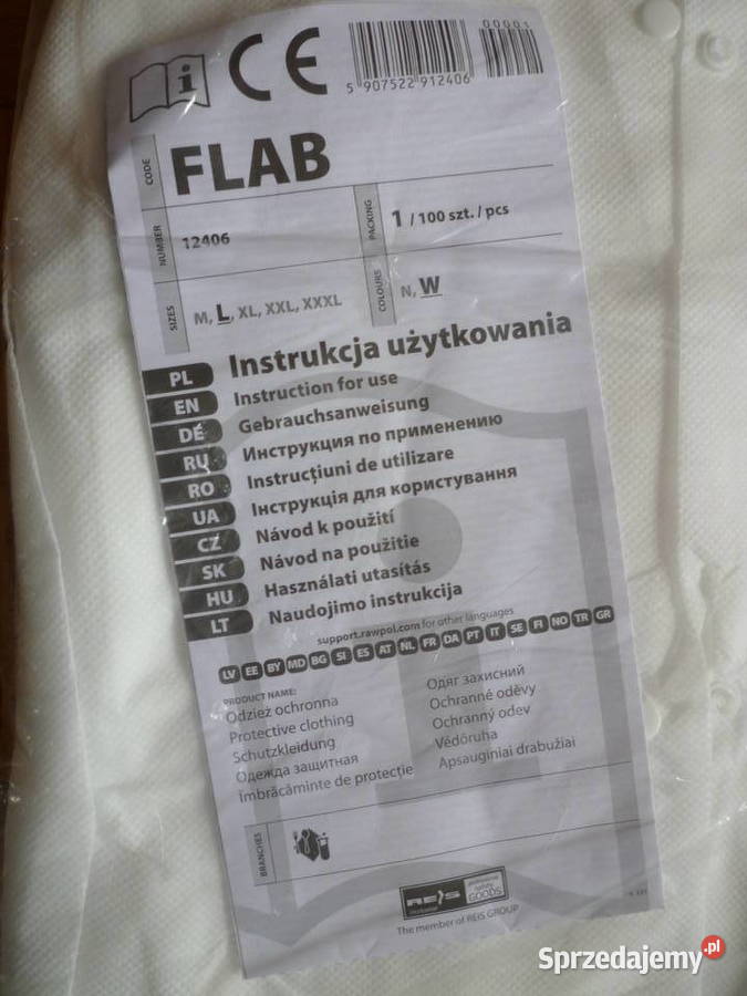 fartuch jednorazowy z fizeliny polipropylenu mazowieckie Żyrardów