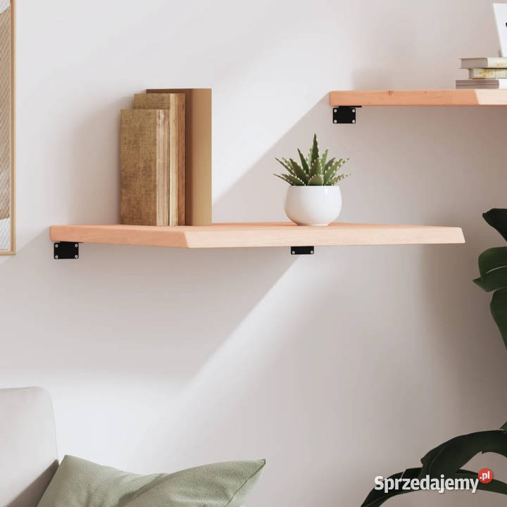 Półka 60x60x24 surowe lite drewno dębowe