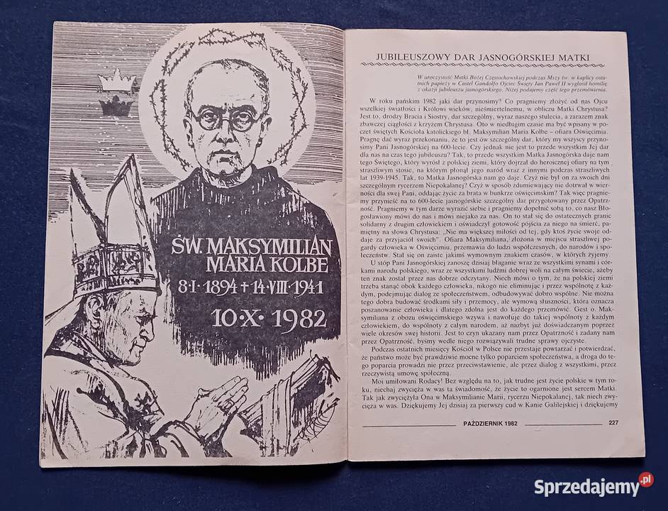Rycerz Niepokalanej 10 316 październik 1982 r Koźminek