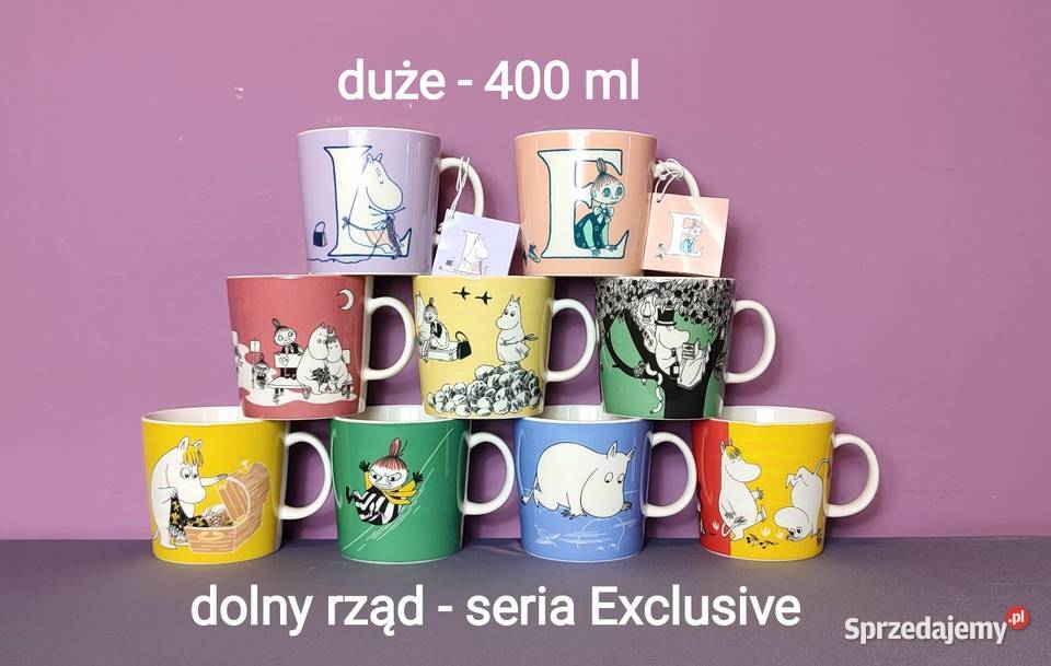 MUMINKI kubek Moomin Arabia Finland z naklejką i Kubki Jasień