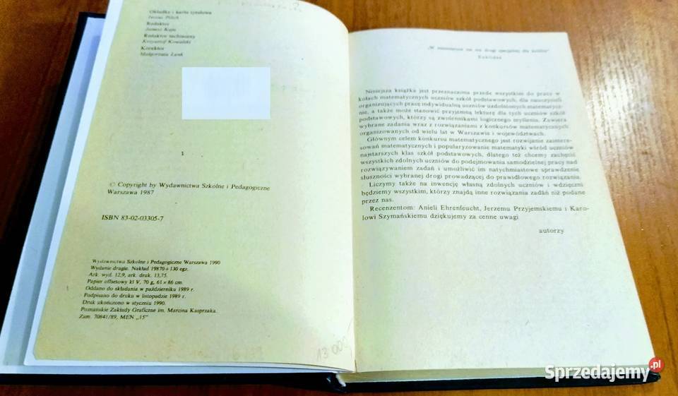 Konkursy matematyczne wybór zadań Krystyna Gdańsk sprzedam