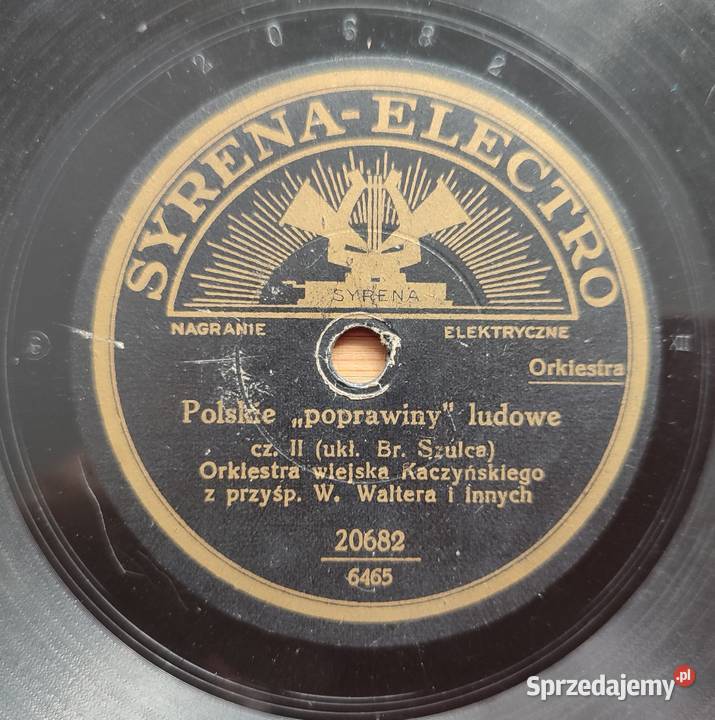 Płyta szelakowa Syrena Electro Tadeusz Warszawa