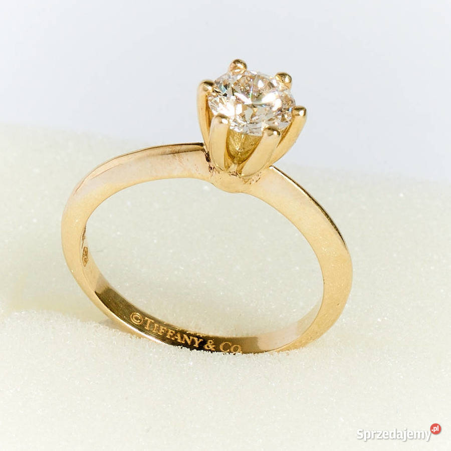 TIFFANYCo Pierścionek złoty 14K brylant 075ct mazowieckie sprzedam