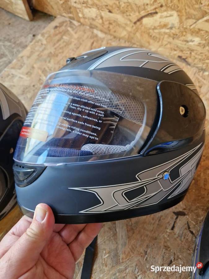 Kask Fgn Czarny Niebieski Biały Popielaty Głogowa