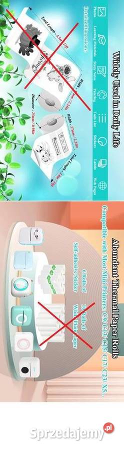 Rolki przylepne do mini drukarki termicznej 57mm Bydgoszcz sprzedam