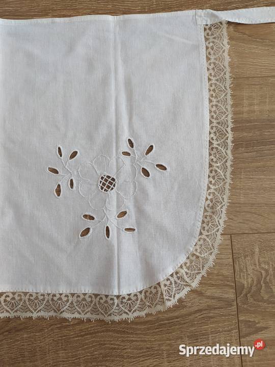 Fartuch damski HAFT koronka kremowa Hajnówka