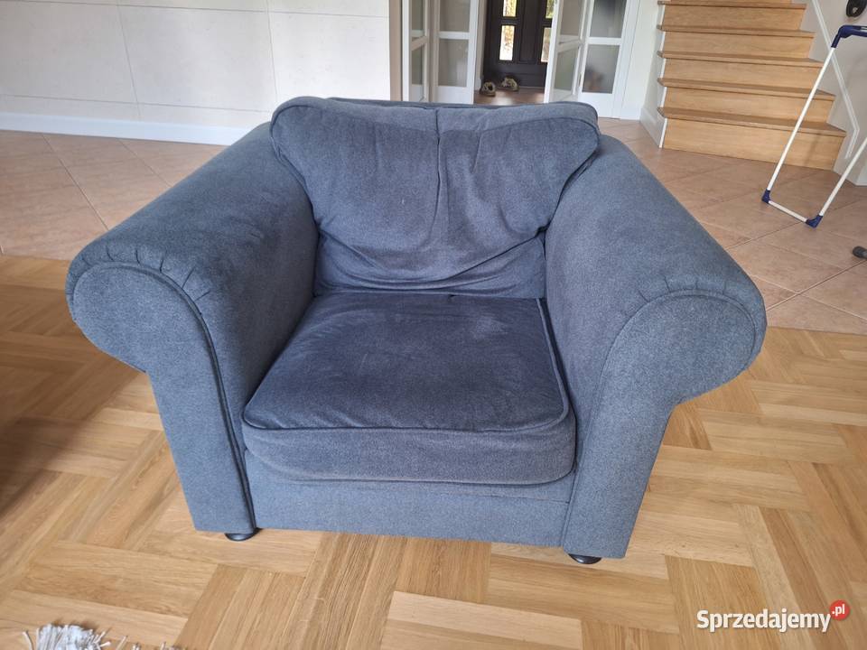 Kanapa 3 osobowa 2 fotele kolor granatowy Konstancin-Jeziorna