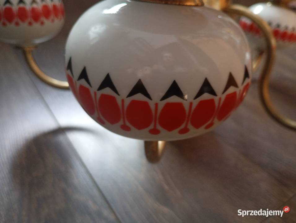 Żyrandole z PRLUdrewno porcelana Ostrzeszów sprzedam
