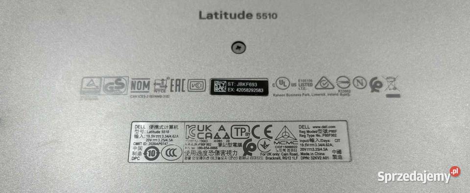 Laptop Dell Latitude 5510 I5 Taktowanie 211 Elbląg
