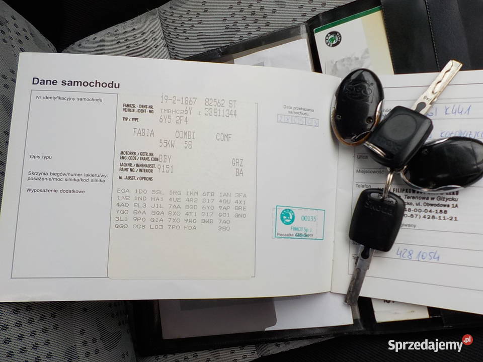 SKODA FABIA 14 BENZYNA KOMBI 193000km Olsztyn