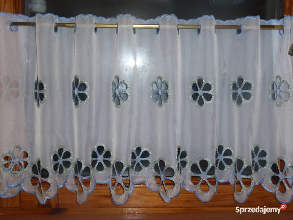 zazdroska 45 60 80 biała haft Wystrój okien Wrocław sprzedam