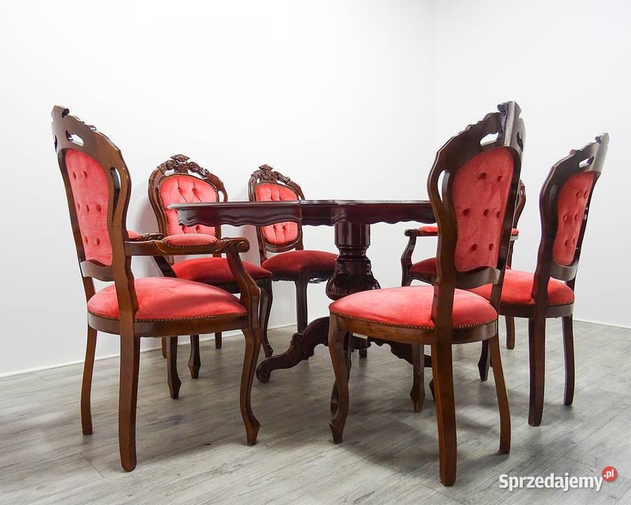 Meble Salonowe Fotele Krzesła Stół Odnowiony BAROK BDB