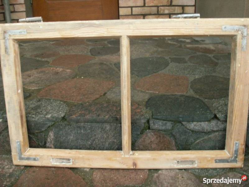 Stara okna drewniane retro loft lustro zdjęcia