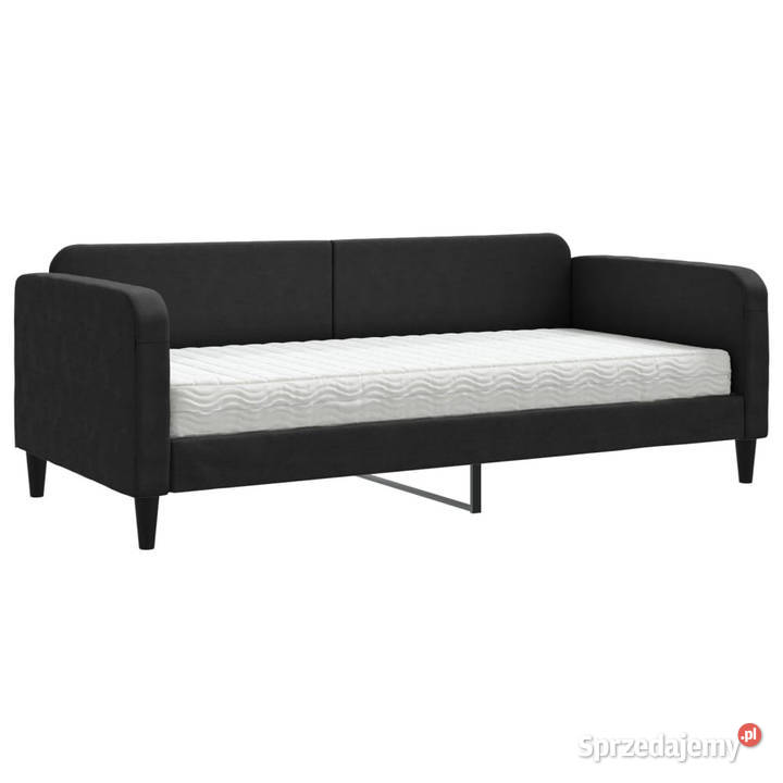 Sofa z materacem czarna tkanina 90x190 WM3196810 Warszawa
