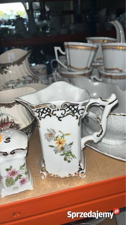 Świecznik i pojemnik Porcelana pomorskie Gdańsk