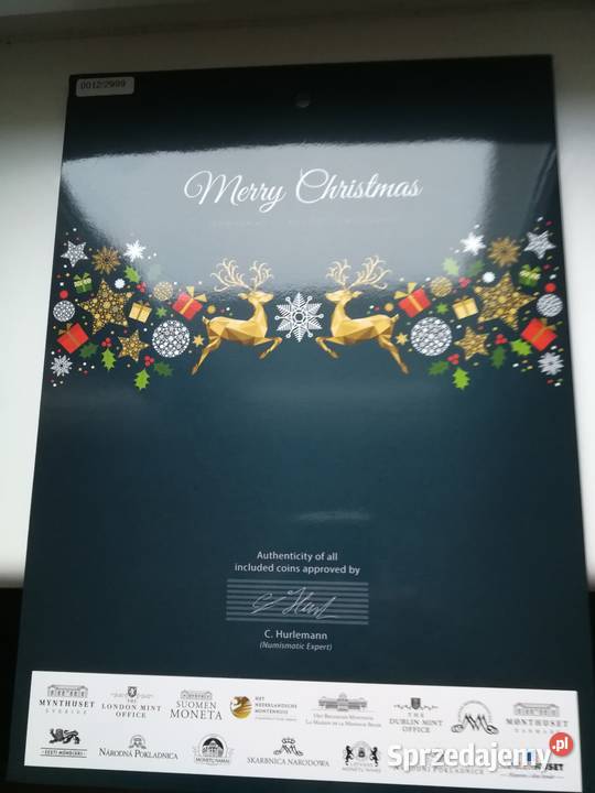 Numizmatyczny kalendarz adwentowy wesołych świąt Kolekcje Poznań