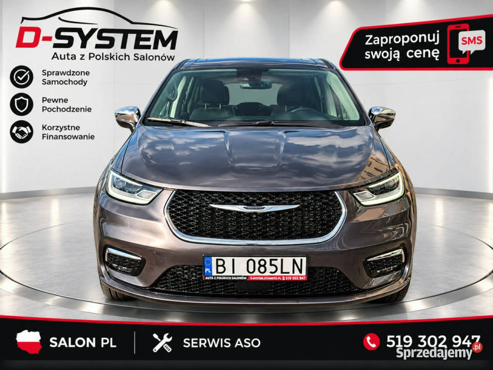 Chrysler Pacifica 2022 w wersji Limited 7 miejsc serwisowany w ASO podlaskie Białystok