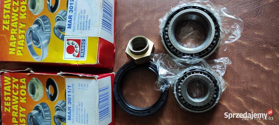 Kpl ŁOŻYSK PIASTY KOŁA PRZÓD PRAWE LEWE osobowe