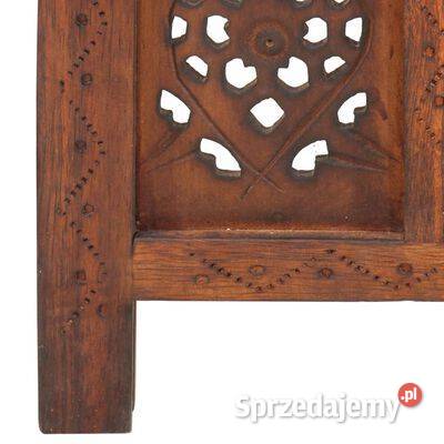 vidaXL Parawan 4panelowy rzeźbiony brąz 160x165 Warszawa
