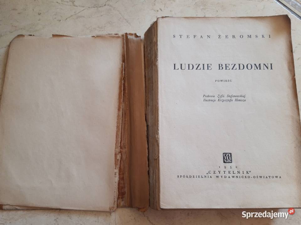 Ludzie Bezdomni Stefan Żeromski CZYTELNIK 1952 Bielsko-Biała