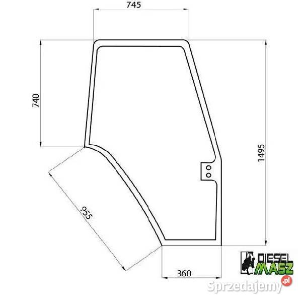 Szyba drzwi Massey Ferguson 4215 4270 4325 4225 nieuszkodzony sprzedam