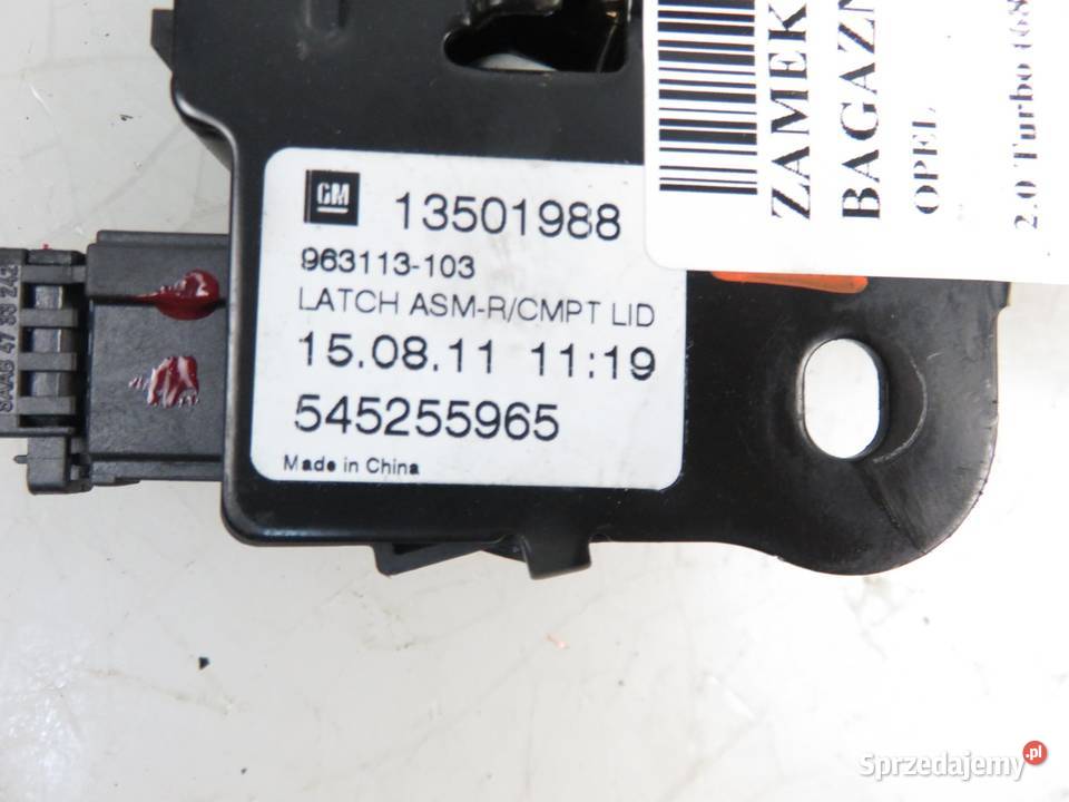 ZAMEK KLAPY OPEL INSIGNIA A 13501988 małopolskie