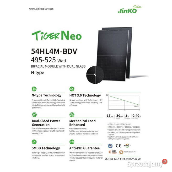 JINKO Solar 510W 54HL4MBDV