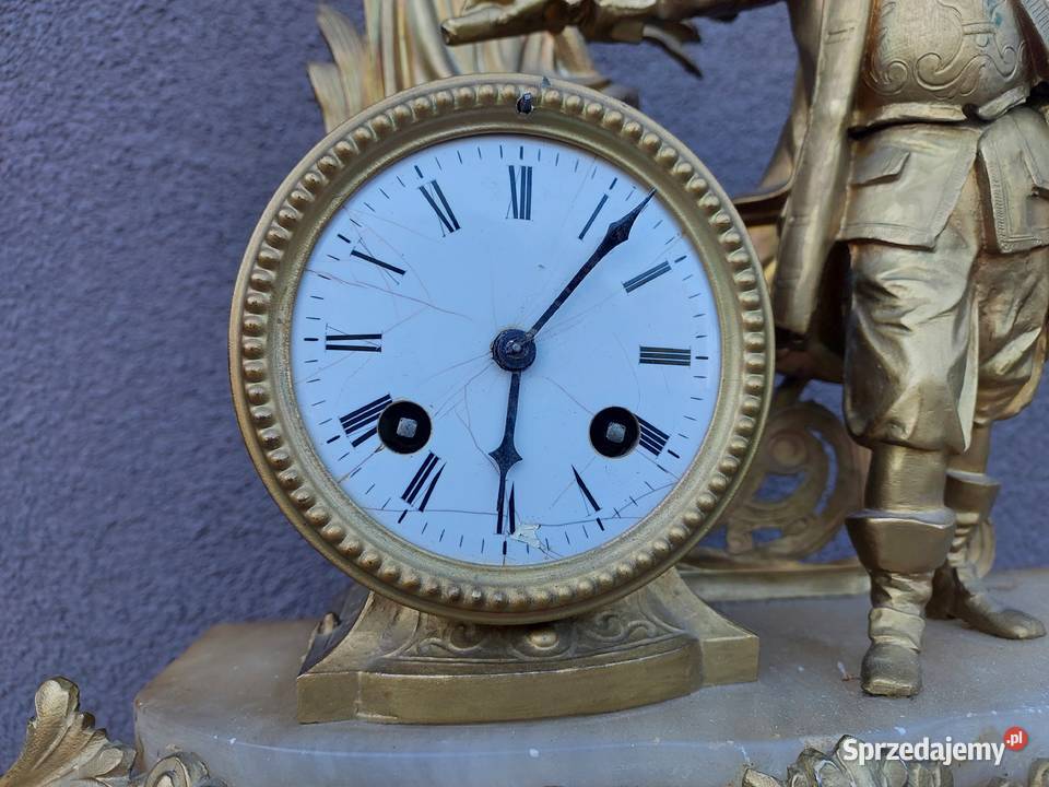 Stary zegar kominkowy Japy Freres figuralny Antyki